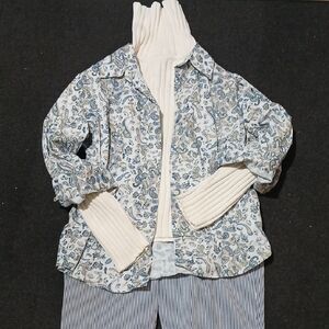 Y2kVillager Paisley Button Down With Matching Tshirt